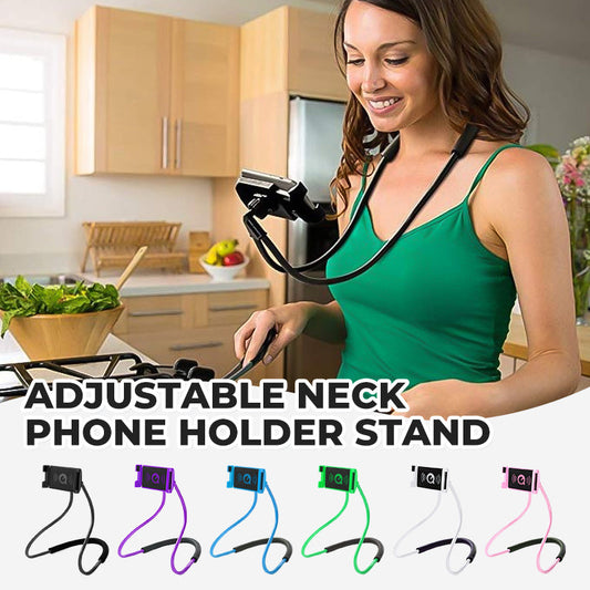 💥 ¡50% de 📱escuento! Soporte ajustable para teléfono con cuello: manos libres y visualización cómoda ✨