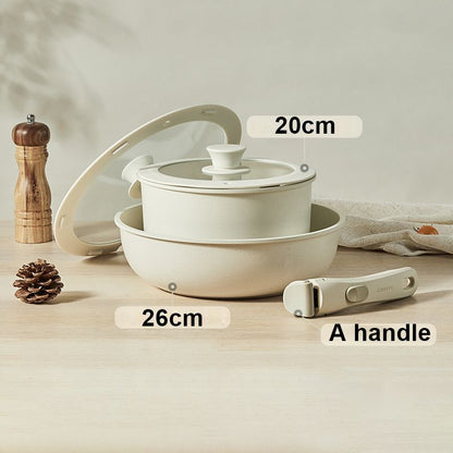 ⏳Oferta por tiempo limitado⏰Juego de utensilios de cocina antiadherentes con mango desmontable - Apto para horno